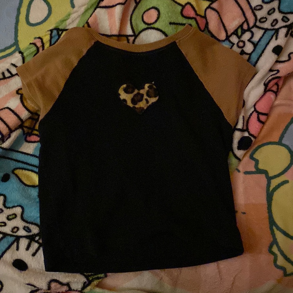 Crop top brown and black  womens